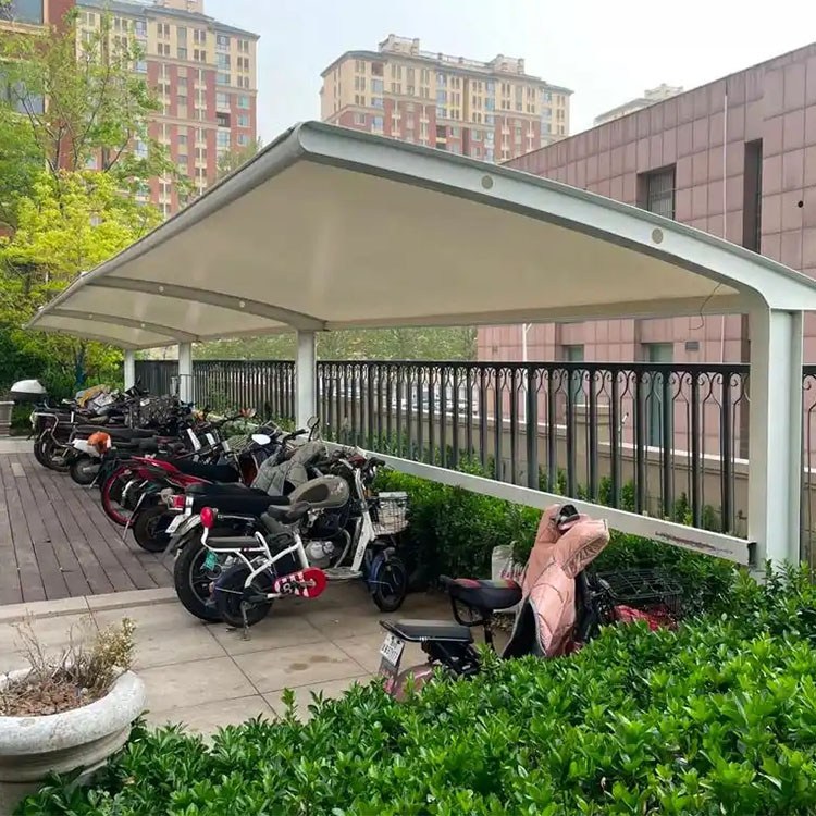 阿里膜结构电动车棚